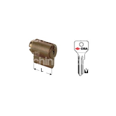 Cisa 02649100pp cilindro per maniglia 0707718/0707728 ottone satinato
