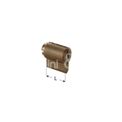 Cisa 02650010 cilindro per lucchetto 28550/28050 22,5 mm chiave piatta profilo lim cifratura kd ottone satinato