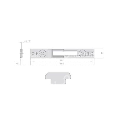 Cisa 06465740 contropiastra metallo ambidestra