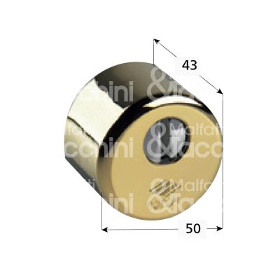 Cisa 06470120 protettore applicare interasse fori mm 38 misura Ø 50 profondita' mm 45 ottone lucido