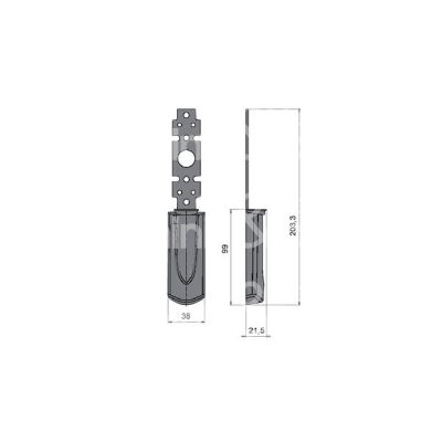 Cisa 07176660 placca esterna per maniglioni antipanico nero
