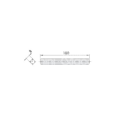 Cisa 07206000 quadro maniglia per maniglioni antipanico mm 100 quadro 8 acciaio
