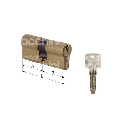 Cisa 0a310350 cilindro sagomato chiave/chiave astral 39,5 x 69,5 = 109 mm chiave punzonata profilo astral ita cifratura kd ottone satinato