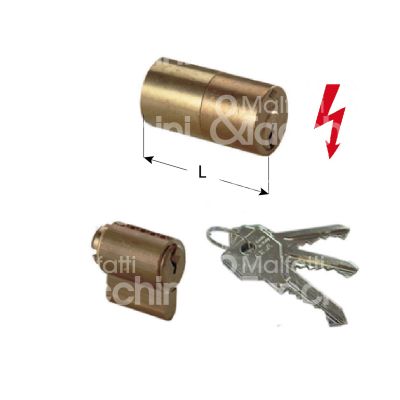 Cisa 0g150000ka cilindro per serratura elettrica c2000 50 mm Ø 25 chiave piatta profilo dx cifratura ka ottone satinato