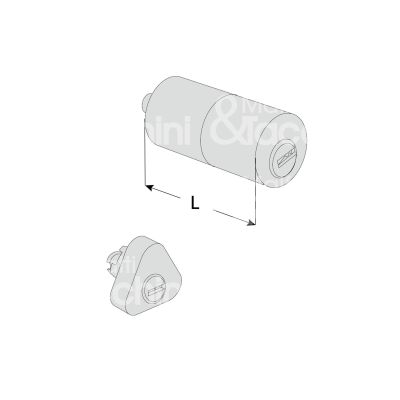 Cisa 0p149000n coppia cilindro per serratura ap4 s 50 mm chiave punzonata profilo ap4 s cifratura kd nichel satinato