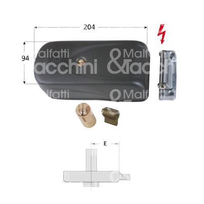 Cisa 1a721000pc elettroserratura da applicare con booster laterale e 50/80 ambidestra foro tondo senza mandate