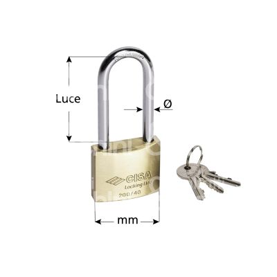 Cisa 20011300 lucchetto ad arco pop mm 30 chiave piatta cifratura kd