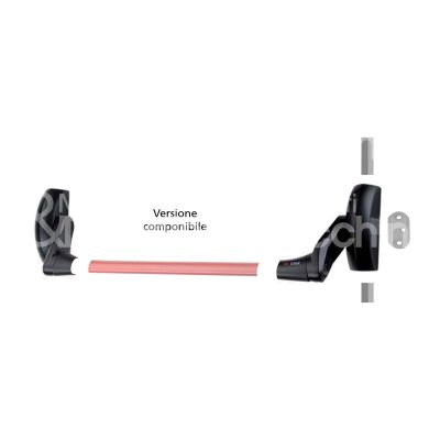 Cisa 59011100fr maniglione antipanico fast push per tagliafuoco componibile nero