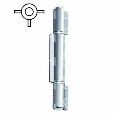 Comunello 41514 cerniera a saldare perno sfilabile art. 415 sezione 3 ali acciaio lucido l mm 140 - Ø mm 17,6