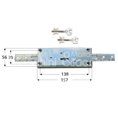 Cr 9000 serratura per serranda centrale foro doppia mappa / chiave doppia mappa cifratura kd
