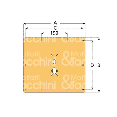 Disec a2625az piastra di rinforzo per basculante/serranda interasse fori mm 260 x 380 misura 300 x 420 zincato