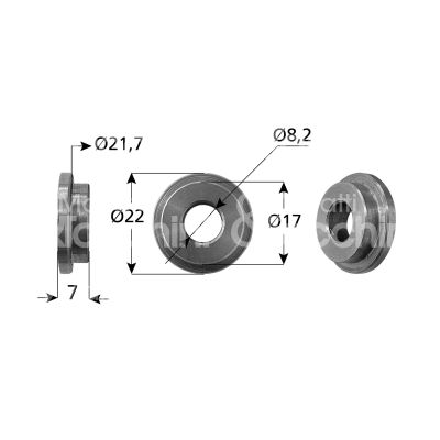 Disec a3326ic rotore a3326 foro tondo inox