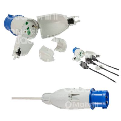 Fme fanton 73020 adattatore industriale convertispina art. 73020 blu spina 2p + t / presa 2p + t - 16 a - 250v - ip 44