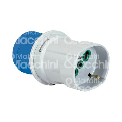 Fme fanton 73100 adattatore industriale/civile art. 73100 blu spina 2p + t / presa 2p + t - 16 a - 250v - ip 44