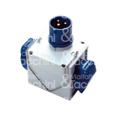 Fme fanton 73110 adattatore industriale doppio art. 73110 blu spina 2p + t / presa 2p + t - 16 a - 250v - ip 44