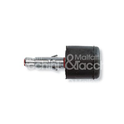 Fischer 500652 paracolpo per porta slm 8 tassello metallo paracolpo in gomma nero