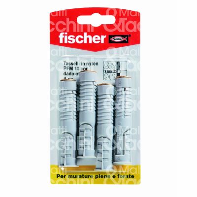 Fischer 504549 tassello nylon ricambio per mensole a scomparsa pfm10k confezione  pz 4 Ø foro mm 14