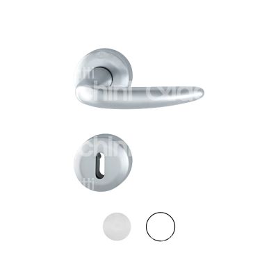 Hoppe ag 12287350 coppia maniglia con rosetta atlanta alluminio argento foro patent quadro mm 8 Ø rosetta mm 52 con molla
