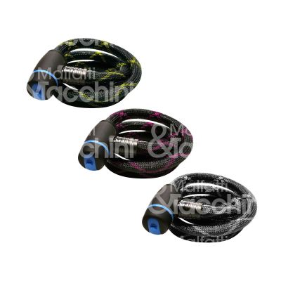 Ilsa 87220 cavo antifurto art. 87220 chiusura chiave acciaio ricoperto tessuto Ø mm 12 l mm 1200