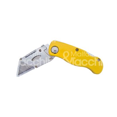 I.m. 606559000 cutter pieghevole import lama trapezio impugnatura metallo set 5 lame