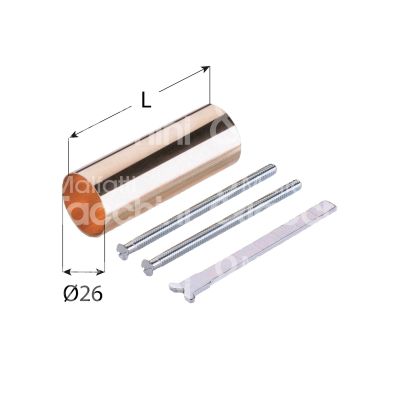 Iseo 003020 kit prolungamento cilindro fisso esterno 69 mm Ø 26 ottone