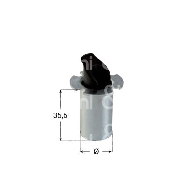 Iseo 0321441 blocca aste superiore per anta secondaria misura mm 35,5 Ø 19,5 ambidestra