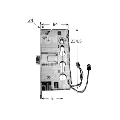 Iseo 216e30654s serratura elettronica per porte tagliafuoco per porte tagliafuoco quadro 9 sx