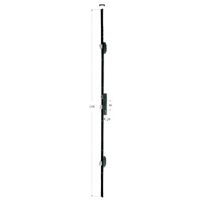 Iseo 785200250 multipunto meccanica electa e 25 ambidestra catenaccio caduta foro sagomato frontale u 24 x 6