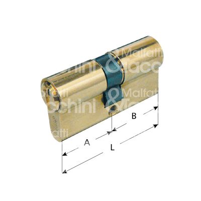 Iseo 820930557 cilindro sagomato chiave/chiave 30 x 55 = 85 mm chiave piatta profilo f5 cifratura kd ottone satinato