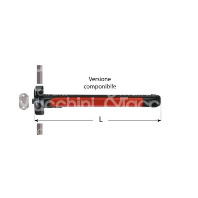 Iseo 942413058t maniglione antipanico fast touch componibile idea mm 1300 rosso