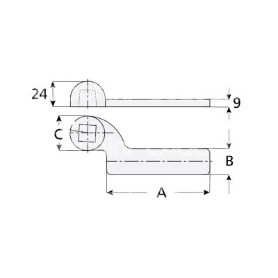 Mab ac3 braccio inferiore sx ottone portata kg max 100