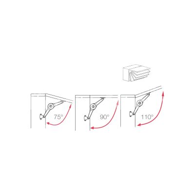 Metal group mg44260 snodo per pensili regolabile art. mg21088 zama apertura 75 - 90 - 110 gradi