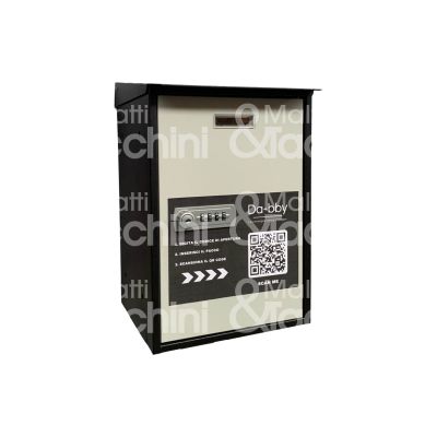 Metalplus 45501c cassetta postale per pacchi da-bby 2in1 utilizzo esterno lamiera colore nero ritiro posta frontale - combinazione meccanica tetto apribile l mm 250 - h mm 380 - p mm 200