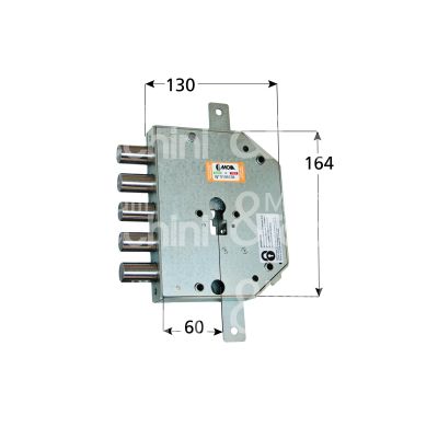 Moia cp953dfb serratura blindata a cilindro triplice e 60 dx 5 catenacci int. cat. 28 sporg. 3,5