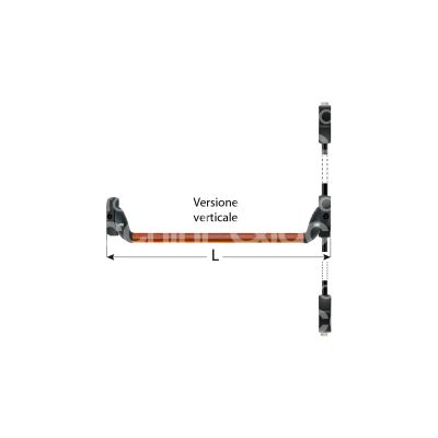Mottura 86pu522010 maniglione antipanico completo alto basso goway push mm 1320 rosso/nero