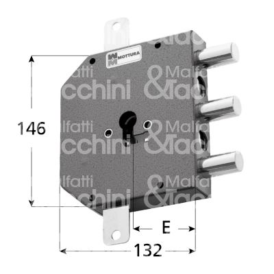 Mottura 898620faps serratura blindata a cilindro per fapa triplice e 63 sx 3 catenacci int. cat. 50 sporg. 3,5