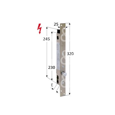 Opera 2580025 elettropistone e 25 ambidestra senza quadro maniglia chiuso in assenza corrente tensione 12 - 24v dc