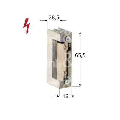 Opera 35512 incontro elettrico da incasso con fermo ambidestra 8 - 12v ac mm 65,5 x 16 x 28,5 senza frontale con antiripetitore