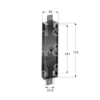 Prefer 81100500 serratura per anta da applicare ambidestra rotazione 180° zincata