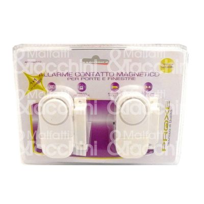 Proxe 560112 kit pz.2 allarmi magnetici comunicazione wireless per uso interno alimentazione 3 x lr44