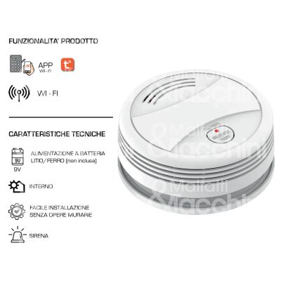 Proxe 710051 rilevatore di fumo per uso interno alimentazione 9v