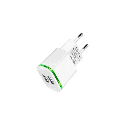 Proxe 722505 caricatore di rete art. 722505 attacco usb n prese 2 tensione 240 v output 2,1 a bianco
