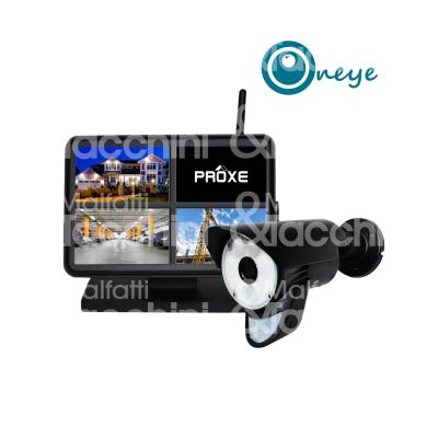 Proxe oe8071 kit videosorveglianza per uso esterno registrazione su hard disk trasmissione wifi ingressi alim
