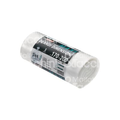 Soragni sp485035 sacco rifiuti maxi art. sp485/035 polistirolo misura cm 170 x 200 trasparente 35 micron litri 500 peso gr. 1100 confezione pz 5