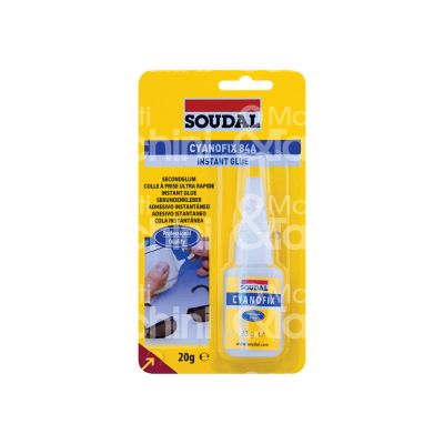 Soudal 100072 colla istantanea cyanofix liquid 84a tubetto contenuto gr 3 utilizzo universale