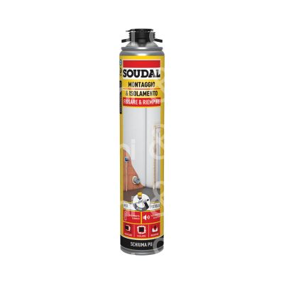 Soudal 121511 schiuma poliuretanica pu erogazione pistola contenuto ml 750