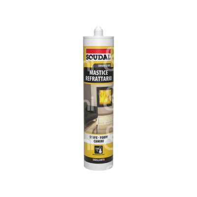 Soudal 152103 sigillante art. 152103 mastice refrattario contenuto ml 280 colore grigio scuro utilizzo alte temperature