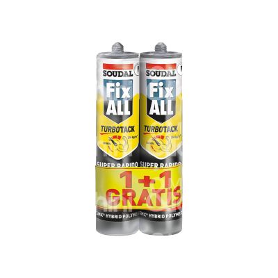 Soudal 173004 sigillante fix all turbotack adesivo contenuto ml 290 colore bianco utilizzo universale confezione 1 + 1 in omaggio