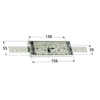Securemme 2200 serratura per serranda centrale foro tondo / chiave doppia mappa cifratura kd