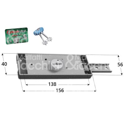 Securemme 2210smd serratura per serranda laterale foro tondo / chiave doppia mappa cifratura kd